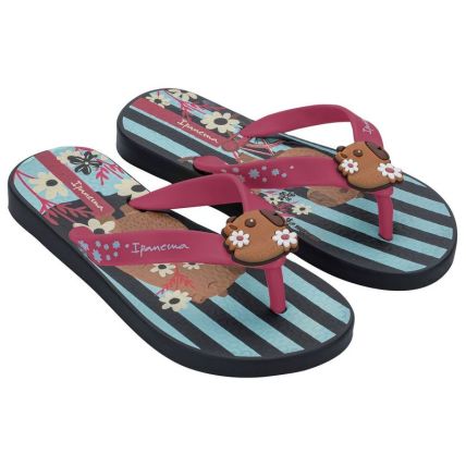 Chinelo Infantil Ipanema Capivara - 27512 - Preto/rosa - Atacado