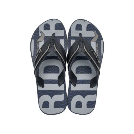 Chinelo Masculino Rider Way Element - 12388 - Cinza/preto/azul - Atacado