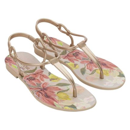 Sandalia Feminina Grendha Intensa - 19375 - Ouro Suave - Atacado