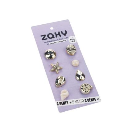 Sandalia Feminina Zaxy Pins Ac - 64393 - Dourado/perolado - Atacado