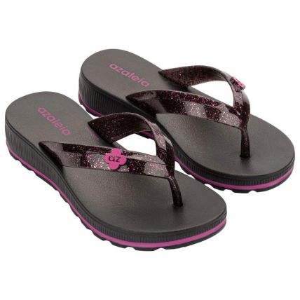 Tamanco Infantil Azaleia Mini Fabi - 19398 - Preto Glitter - Atacado