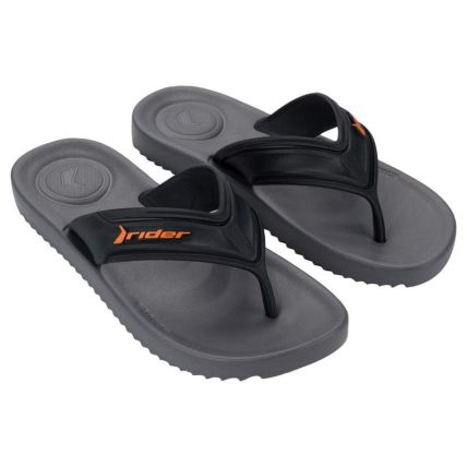 Chinelo Masculino Rider Trace - 12608 - Cinza/preto/laranja - Atacado