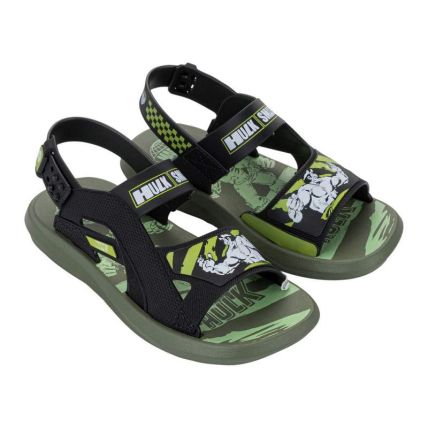 Sandalia Infantil Marvel Agility - 23448 - Verde/preto/branco - Atacado