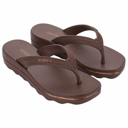 Tamanco Feminino Azaleia Layla - 19382 - Marrom Urso - Atacado