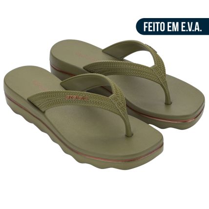 Tamanco Feminino Azaleia Layla - 19382 - Verde Azeitona - Atacado