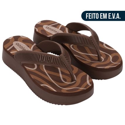 Tamanco Feminino Azaleia Maiara - 19383 - Marrom Urso - Atacado
