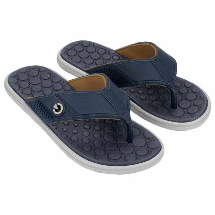 Chinelo Masculino Cartago Veneto Iv - 12618 - Cinza/azul/castor - Atacado