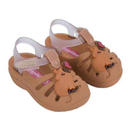 Sandalia Baby Gkids Lumy Aranha - 23488 - Marrom/bege Transparente - Atacado