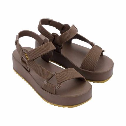 Tamanco Feminino Zaxy Rush Papete - 19360 - Marrom Urso - Atacado