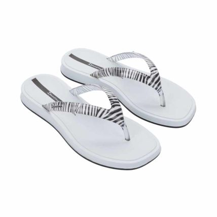 Chinelo Feminino Ipanema Glow Trendy - 27419 - Branco/vidro/preto - Atacado