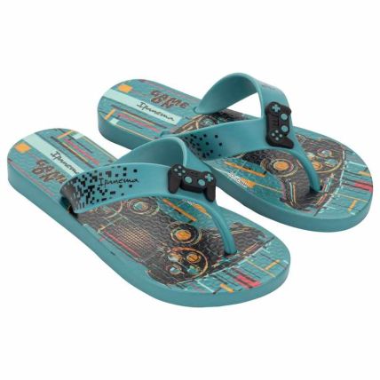 Chinelo Infantil Ipanema Sporty - 27277 - Verde/preto/laranja - Atacado