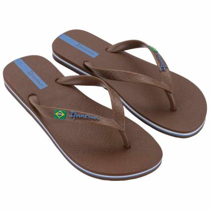 Chinelo Feminino Ipanema Brasil - 27040 - Marrom/marrom/azul - Atacado