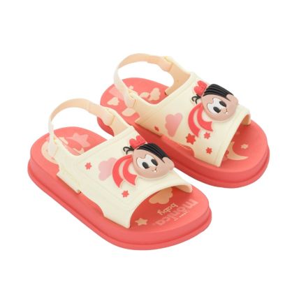 Sandalia Baby Ipanema Turma Da Monica Cute - 27522 - Vermelho/bege - Atacado