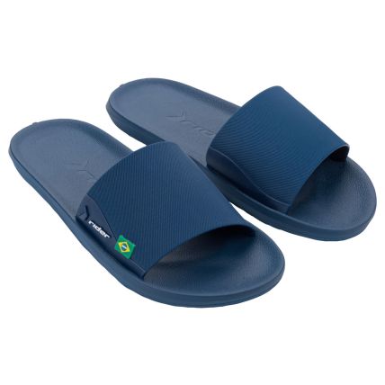 Chinelo Slide Masculino Rider Feel - 12491 - Azul/branco/verde - Atacado