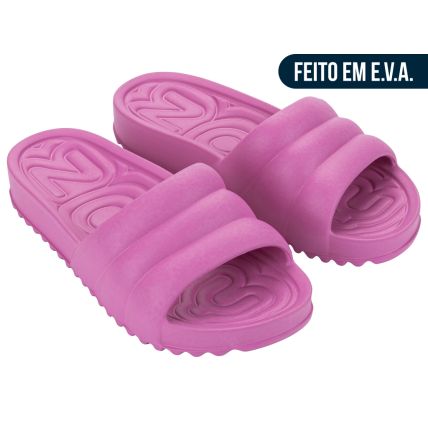 Chinelo Slide Feminino Zaxy Air - 19419 - Lilas Primavera - Atacado