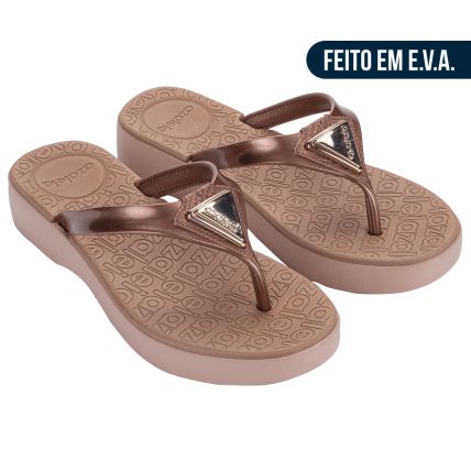 Tamanco Feminino Azaleia Maisa - 19425 - Cobre/marrom Make - Atacado