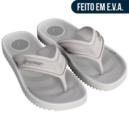 Chinelo Slide Masculino Rider Trace - 12608 - Branco/branco/cinza - Atacado