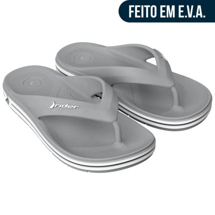 Chinelo Masculino Rider Flex - 12646 - Cinza/branco - Atacado
