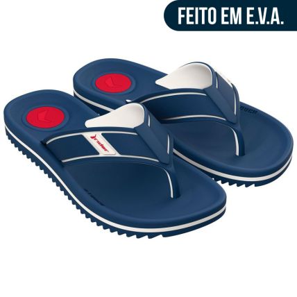 Chinelo Masculino Rider Trace Duo - 12650 - Azul/branco/vermelho - Atacado