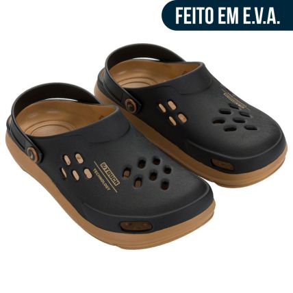 Babuche Masculino Rider Nomad Plus Clog - 12671 - Castor/preto - Atacado