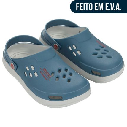 Babuche Masculino Rider Nomad Plus Clog - 12671 - Cinza/azul - Atacado