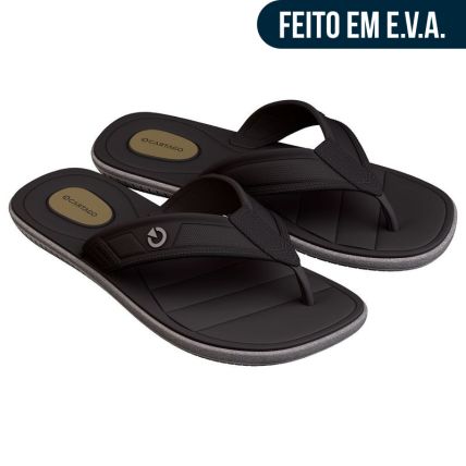Chinelo Masculino Cartago Aspen Ii - 12641 - Cinza/preto - Atacado