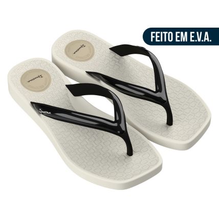 Chinelo Feminino Ipanema Pluma - 27507 - Bege/preto - Atacado