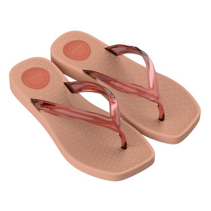 Chinelo Feminino Ipanema Pluma - 27507 - Bege/rosa Transparente - Atacado