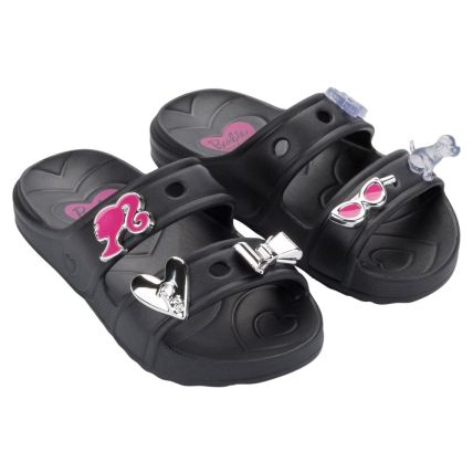 Chinelo Gaspea Infantil Barbie Switch - 23490 - Preto/rosa - Atacado