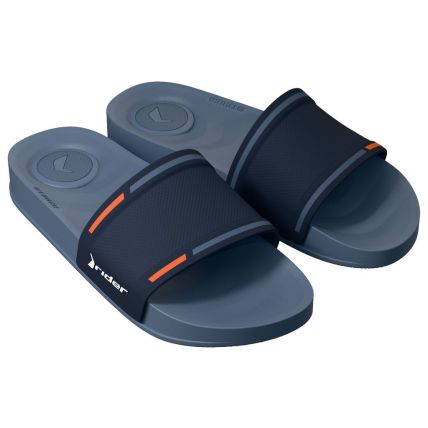 Chinelo Slide Masculino Rider Trace - 12681 - Azul/azul/laranja - Atacado