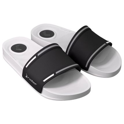 Chinelo Slide Masculino Rider Trace - 12681 - Branco/preto - Atacado