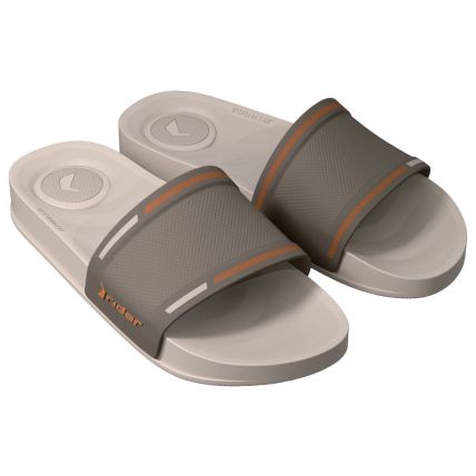 Chinelo Slide Masculino Rider Trace - 12681 - Bege Claro/bege/cobre - Atacado