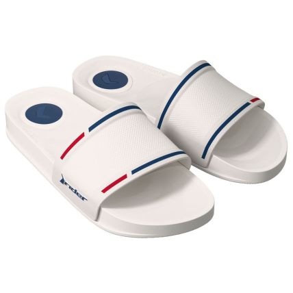 Chinelo Slide Masculino Rider Trace - 12681 - Branco/azul/vermelho - Atacado