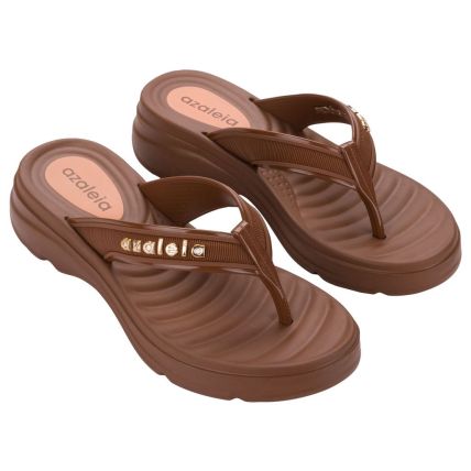 Tamanco Feminino Azaleia Hellen - 19422 - Marrom Licor - Atacado