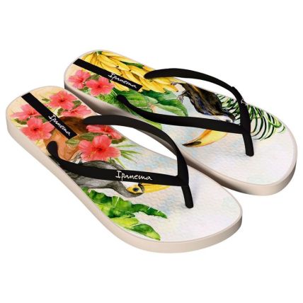 Chinelo Feminino Ipanema Orla - 27036 - Bege/preto/verde - Atacado