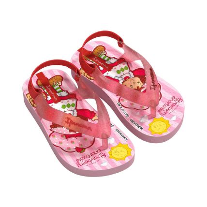 Chinelo baby Ipanema Moranguinho Sweet - 27532 - Rosa/vermelho Transparente - Atacado