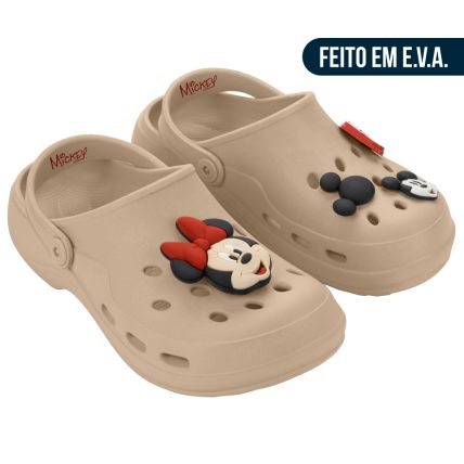 Babuche Feminino Zaxy Disney Pins - 19513 - Bege Cupuaçu - Atacado