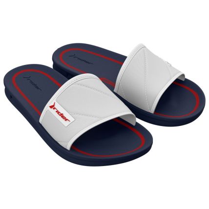 Chinelo Slide Infantil Rider Street - 11592 - Azul Escuro/branco - Atacado