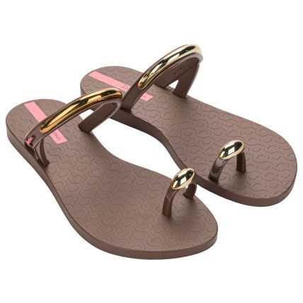Chinelo Feminino Ipanema Ring Lux - 27538 - Marrom/rosa - Atacado
