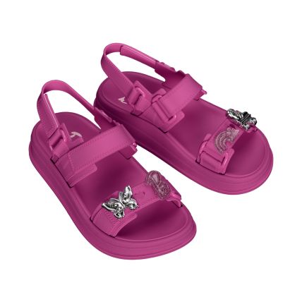 Sandalia Flat Infantil Barbie Switch. - 23468 - Rosa/rosa Escuro - Atacado