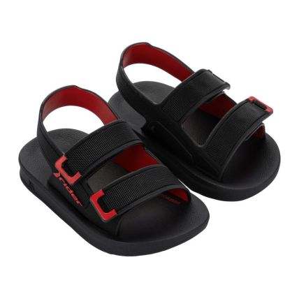 Sandalia Baby Rider Urban Papete - 12660 - Preto/preto/vermelho - Atacado