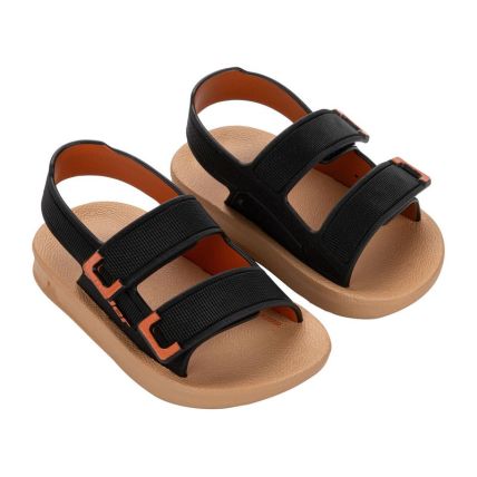 Sandalia Baby Rider Urban Papete - 12660 - Bege/preto/laranja - Atacado