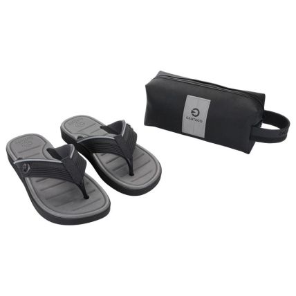 Chinelo Masculino Cartago Andorra - 12656 - Preto/cinza - Atacado