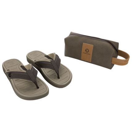 Chinelo Masculino Cartago Andorra - 12656 - Marrom/bege - Atacado