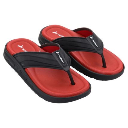 Chinelo Masculino Rider R Soft Plus Ii - 12648 - Preto/preto/vermelho - Atacado