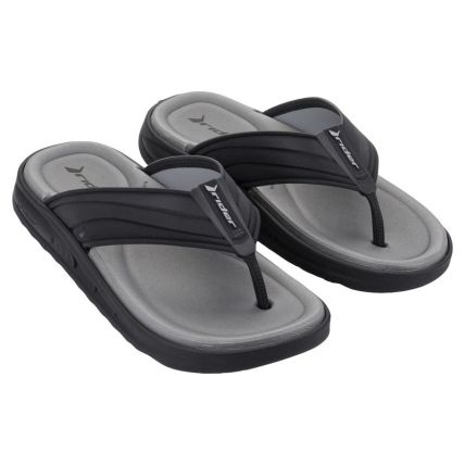 Chinelo Masculino Rider R Soft Plus Ii - 12648 - Preto/preto/cinza - Atacado