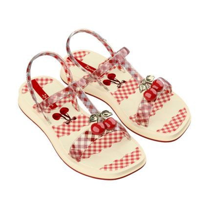 Sandalia Infantil Ipanema Belle - 27470 - Bege/vidro/vermelho - Atacado