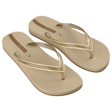 Chinelo Feminino Ipanema Anatomica Linea - 27518 - Bege/bronze Glitter - Atacado