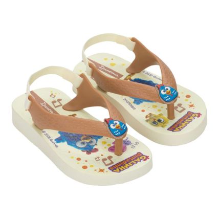 Chinelo Ipanema Baby Galinha Pintadinha Diversão - 27558 - Bege/marrom/amarelo - Atacado