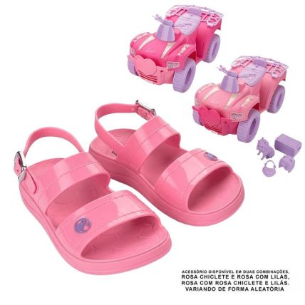 Sandalia Feminina Barbie Fashion Trip - 23346 - Rosa Medio - Atacado